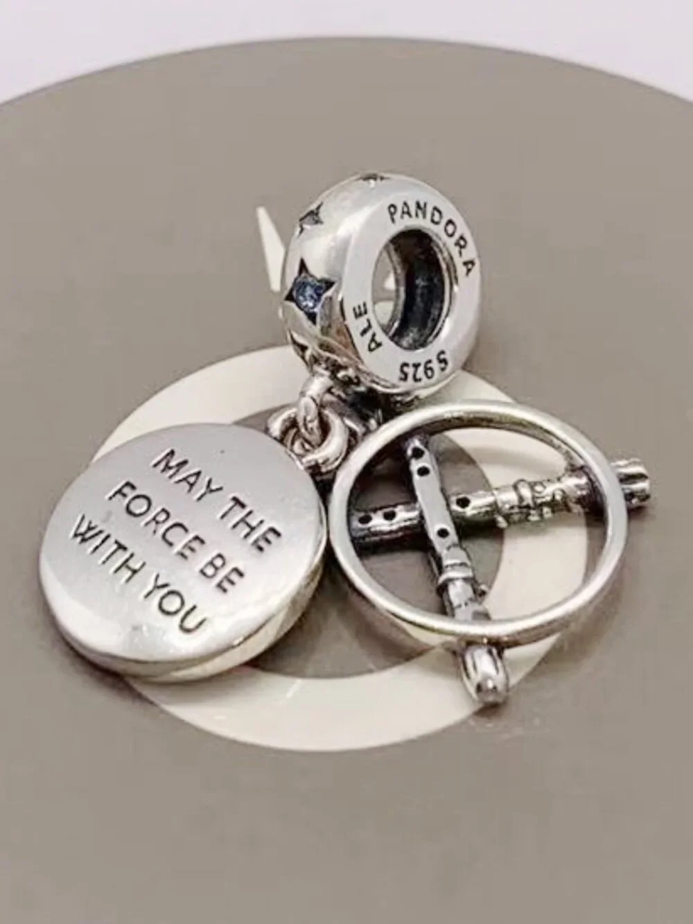 Pandora Star Wars Lightsaber Double Dangle Charm